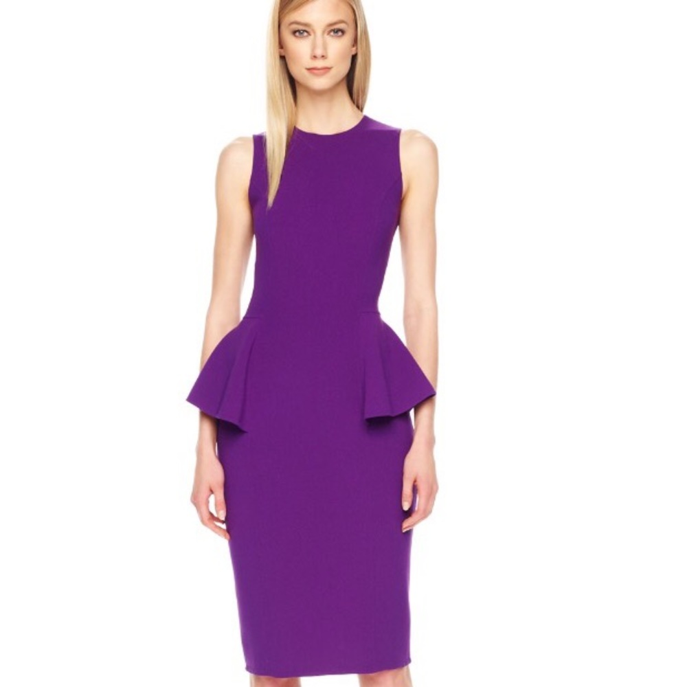 NWT MICHAEL KORS COLLECTION GRAPE PEPLUM Sheath
